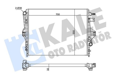 Радиатор охлаждения Volkswagen Touareg - Porsche Cayenne Radiator KALE OTO RADYATOR 345870