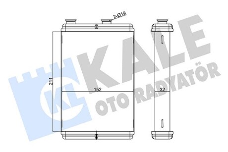 Радиатор отопителя Fiat Doblo KALE OTO RADYATOR 346365