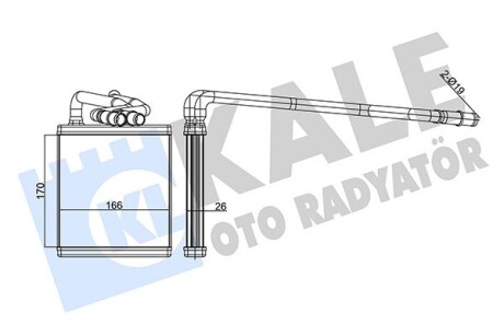 Радіатор обігрівача Ford Fiesta VI KALE OTO RADYATOR 346545