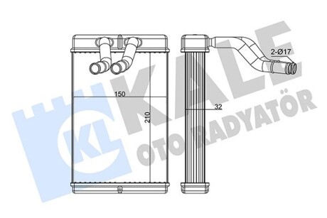 Запчастина KALE OTO RADYATOR 346550