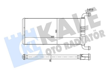 Радіатор обігрівача MB Sprinter/VW Crafter KALE OTO RADYATOR 346620