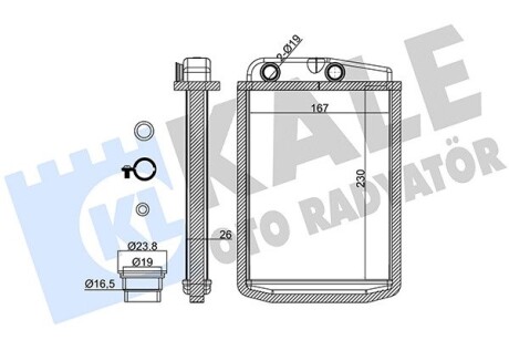 Радіатор обігрівача Citroen Jumper - Fiat Ducato - Peugeot Boxer Heater KALE OTO RADYATOR 346845