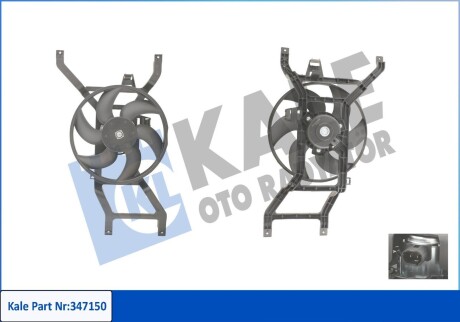 Вентилятор охлаждения радиатора с кожухом Dacia Logan KALE OTO RADYATOR 347150