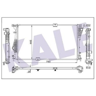 РАДІАТОР СИСТЕМИ ОХОЛОДЖЕННЯ KALE OTO RADYATOR 347250 (фото 1)