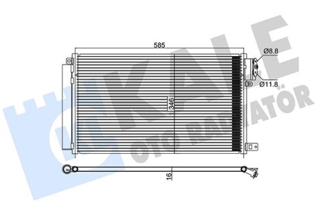 Радиатор кондиционера Fiat Doblo, Pratico, Opel Combo KALE OTO RADYATOR 347315