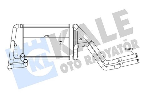 Радиатор отопителя Hyundai Ix35 - Kia Sportage Heater KALE OTO RADYATOR 347340