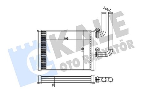 Радиатор отопителя Mitsubishi Lancer, Outlander I KALE OTO RADYATOR 347360