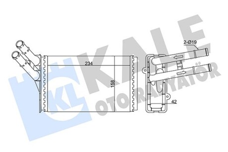 Радиатор отопителя Audi A4, Coupe, 80 Avant - Skoda Superb I - Volkswagen Passat Heater KALE OTO RADYATOR 347370