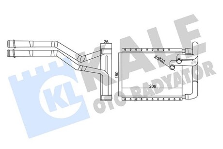 Радіатор обігрівача Hyundai I30, Kia Ceed, Pro Ceed KALE OTO RADYATOR 347395 (фото 1)