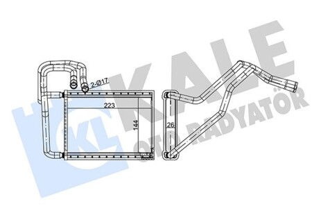 Радіатор обігрівача Kia Cerato Heater KALE OTO RADYATOR 347405