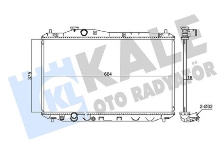 Радиатор охлаждения Honda Civic IX KALE OTO RADYATOR 347550