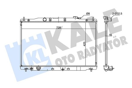 Радіатор охолодження Honda Cr-V IV KALE OTO RADYATOR 347735