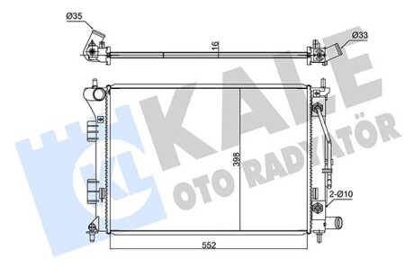 Радиатор охлаждения Hyundai Elentra, I30 - Kia Cerato, Cerato Koup, Soul Radiator KALE OTO RADYATOR 347790