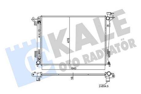 Радиатор охлаждения Hyundai Ix35 - Kia Sportage Radiator KALE OTO RADYATOR 347805 (фото 1)