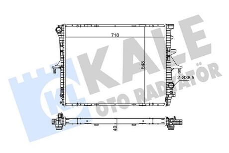 Радиатор охлаждения Volkswagen Touareg KALE OTO RADYATOR 348320