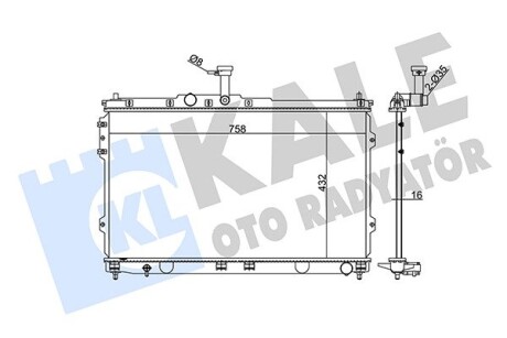 Радиатор охлаждения Hyundai H1 KALE OTO RADYATOR 348345 (фото 1)