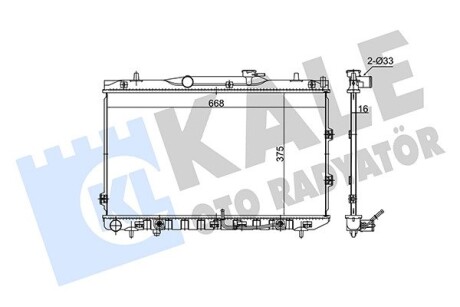 Радіатор охолодження Kia Cerato KALE OTO RADYATOR 348625