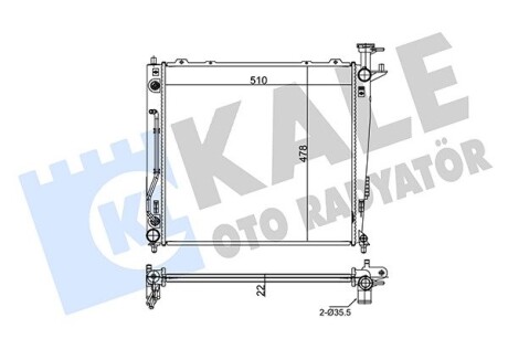 Радиатор охлаждения Kia Sorento II KALE OTO RADYATOR 349260