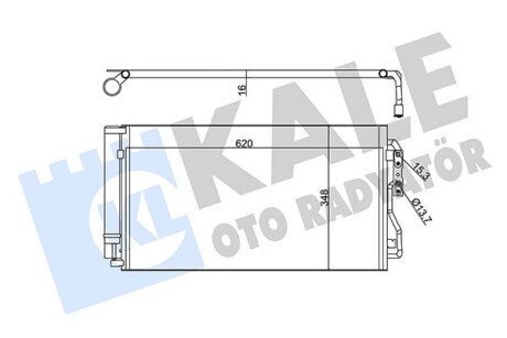 Радиатор кондиционера Bmw 1, 2, 3, 4, i3, i8 KALE OTO RADYATOR 350530