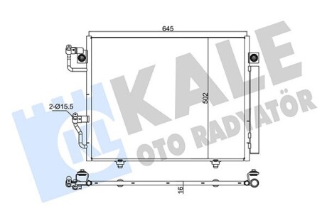 Радіатор кондиціонера Mitsubishi Pajero III KALE OTO RADYATOR 350630