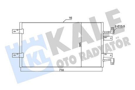 Радиатор кондиционера Renault Trafic II, Nissan Primastar, Opel VIVaro KALE OTO RADYATOR 350720