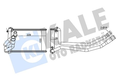 Радиатор отопителя Renault Megane II KALE OTO RADYATOR 351685