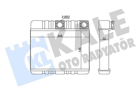 Радиатор отопителя Bmw 3, X3 KALE OTO RADYATOR 352080