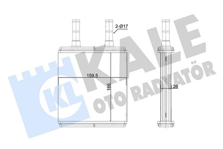 Радіатор обігрівача Hyundai Getz KALE OTO RADYATOR 352110