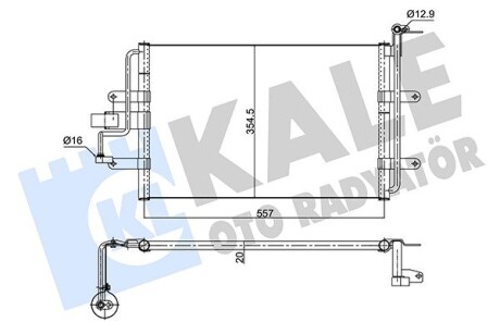 Радиатор кондиционера Seat Leon, Toledo II, Volkswagen Bora, Golf IV KALE OTO RADYATOR 352630