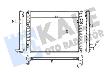 Радіатор охолодження Infiniti Ex 35, Ex 37, Ex 37 Awd, Fx 50 Awd Radiator KALE OTO RADYATOR 354220