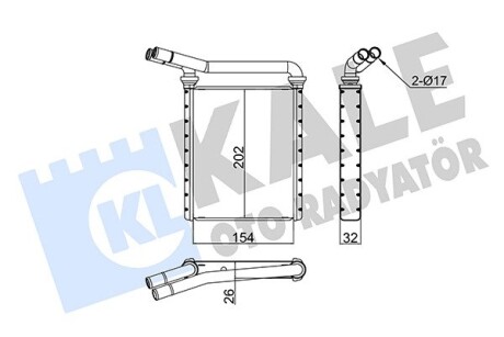 Радиатор отопителя Toyota Auris, Avensis, Corolla, Prius, Rav 4 Iii KALE OTO RADYATOR 355115