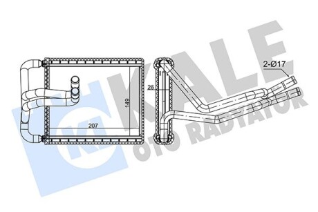 Радіатор обігрівача Hyundai Tucson KALE OTO RADYATOR 355175