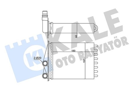 Радиатор отопителя Renault Trafic II KALE OTO RADYATOR 355215