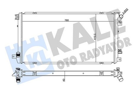 Радиатор охлаждения Nissan Interstar, Opel Movano, Renault Master II KALE OTO RADYATOR 355575 (фото 1)