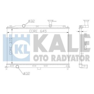 Радиатор охлаждения Accent 1.4/1.6 (06-) МКПП/АКПП KALE OTO RADYATOR 358000