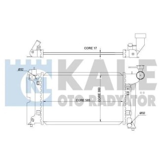 Радіатор охолодження Toyota Avensis KALE OTO RADYATOR 366900 (фото 1)