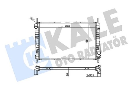 Радіатор охолодження Ford Mondeo III KALE OTO RADYATOR 368700