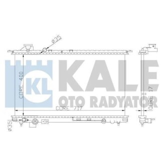 Радіатор охолодження Hyundai Sonata IV, Xg KALE OTO RADYATOR 369300