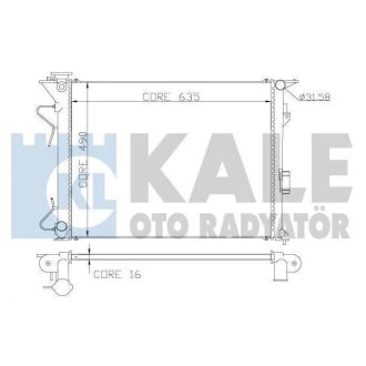 Радиатор охлаждения Hyundai Grandeur, Sonata V, Kia Magentis KALE OTO RADYATOR 369800 (фото 1)