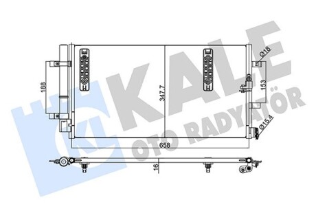 Радіатор кондиціонера Audi A4, A5, A6, A7, Q5 KALE OTO RADYATOR 375800