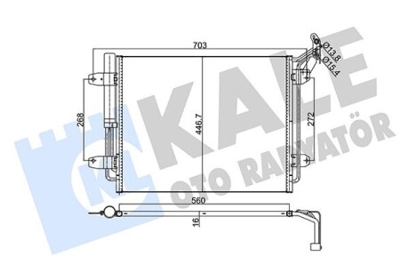 Радиатор кондиционера Volkswagen Tiguan KALE OTO RADYATOR 376200