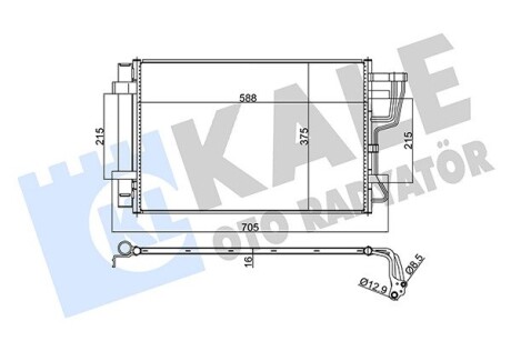 Радиатор кондиционера Hyundai I30, Kia CeeD, Pro CeeD KALE OTO RADYATOR 379200