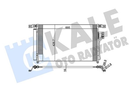 Радиатор кондиционера Hyundai Santa Fe II KALE OTO RADYATOR 379300