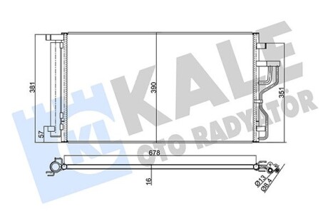 Радіатор кондиціонера Hyundai IX35, Kia Sportage KALE OTO RADYATOR 379600