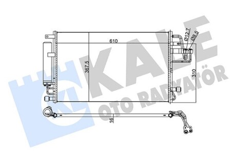 Радиатор кондиционера Hyundai Tucson, Kia Sportage KALE OTO RADYATOR 379900