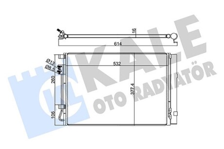 Радиатор кондиционера Accent 1.4,1.6 (10-) KALE OTO RADYATOR 380200