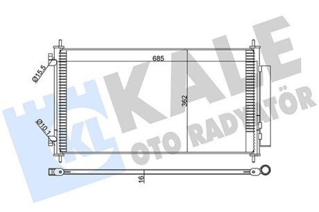 Радіатор кондиціонера Honda Cr-V Iii Condenser KALE OTO RADYATOR 380700