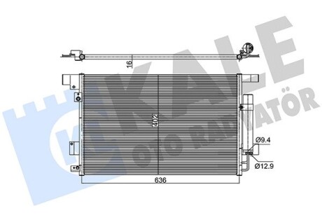 Радіатор кондиціонера Citroen C4 Aircross, C-Crooser, Mitsubishi ASX KALE OTO RADYATOR 381700