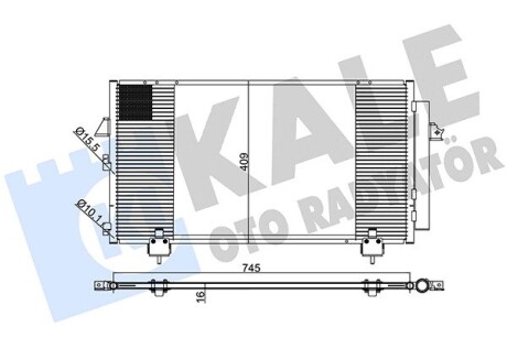 Радиатор кондиционера Toyota Rav 4 II KALE OTO RADYATOR 383400