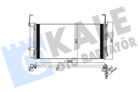 Радіатор кондиціонера Hyundai Santa F? I (Sm) Condenser KALE OTO RADYATOR 386600